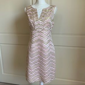 Gorgeous Lilly Pulitzer Pink and Gold Metallic Adelia Dress